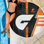 Greater Western Sydney Giants Beach Blanket Modern Geometric Sports Graphic Style