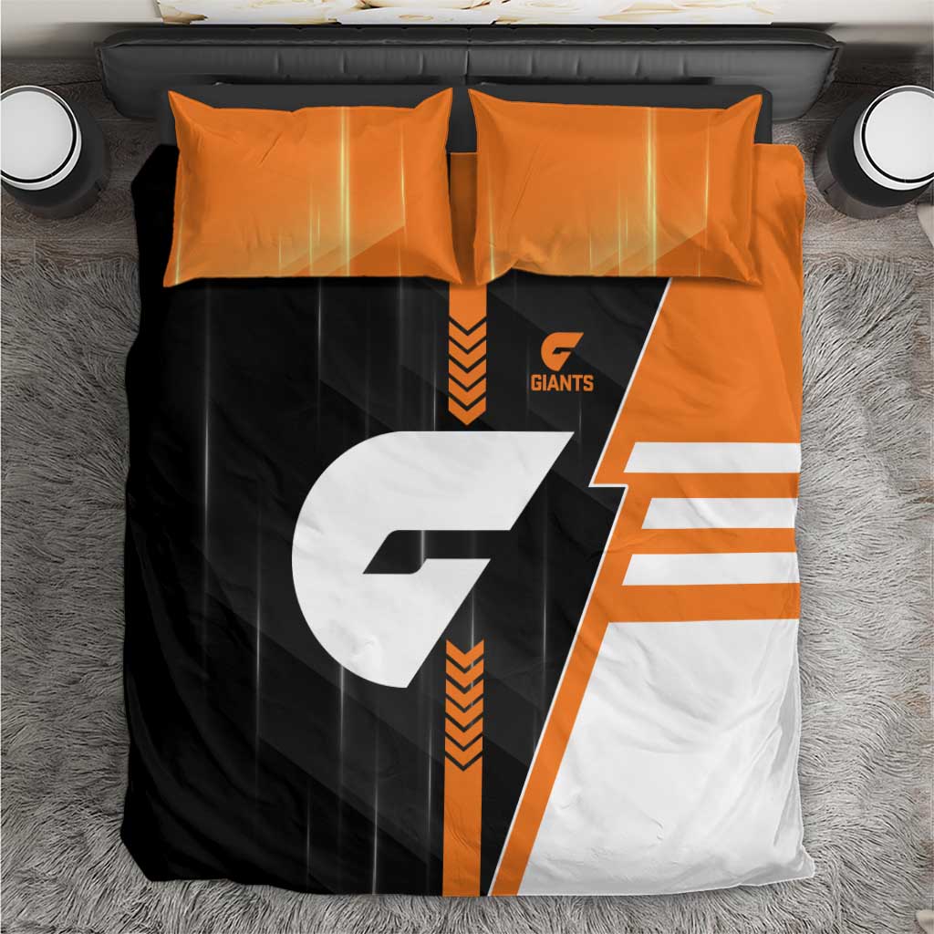 Greater Western Sydney Giants Bedding Set Modern Geometric Sports Graphic Style