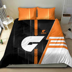 Greater Western Sydney Giants Bedding Set Modern Geometric Sports Graphic Style