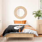 Greater Western Sydney Giants Bedding Set Modern Geometric Sports Graphic Style