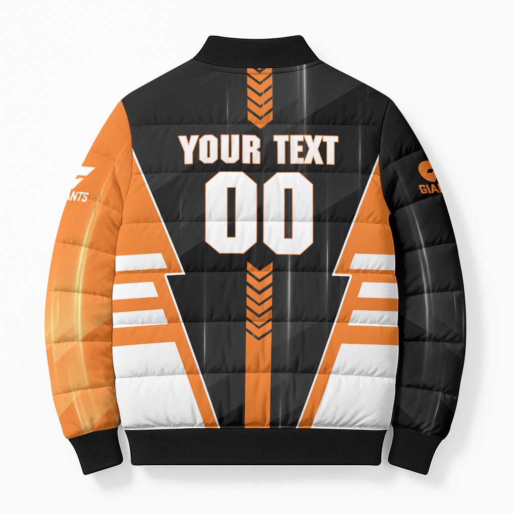 Personalized Greater Western Sydney Giants Bomber Puffer Jacket Modern Geometric Sports Graphic Style