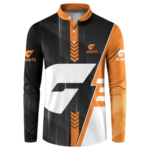 Personalized Greater Western Sydney Giants Button Sweatshirt Modern Geometric Sports Graphic Style