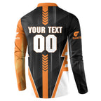 Personalized Greater Western Sydney Giants Button Sweatshirt Modern Geometric Sports Graphic Style