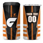 Personalized Greater Western Sydney Giants 4 in 1 Can Cooler Tumbler Modern Geometric Sports Graphic Style
