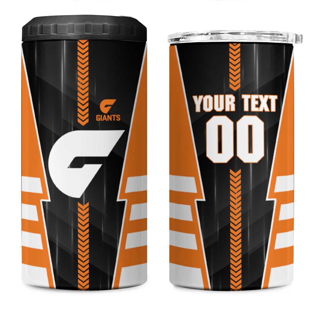 Personalized Greater Western Sydney Giants 4 in 1 Can Cooler Tumbler Modern Geometric Sports Graphic Style