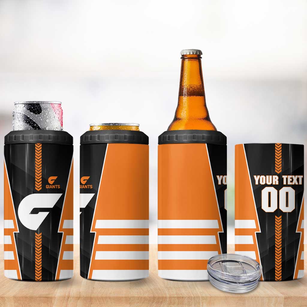 Personalized Greater Western Sydney Giants 4 in 1 Can Cooler Tumbler Modern Geometric Sports Graphic Style