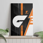 Greater Western Sydney Giants Canvas Wall Art Modern Geometric Sports Graphic Style