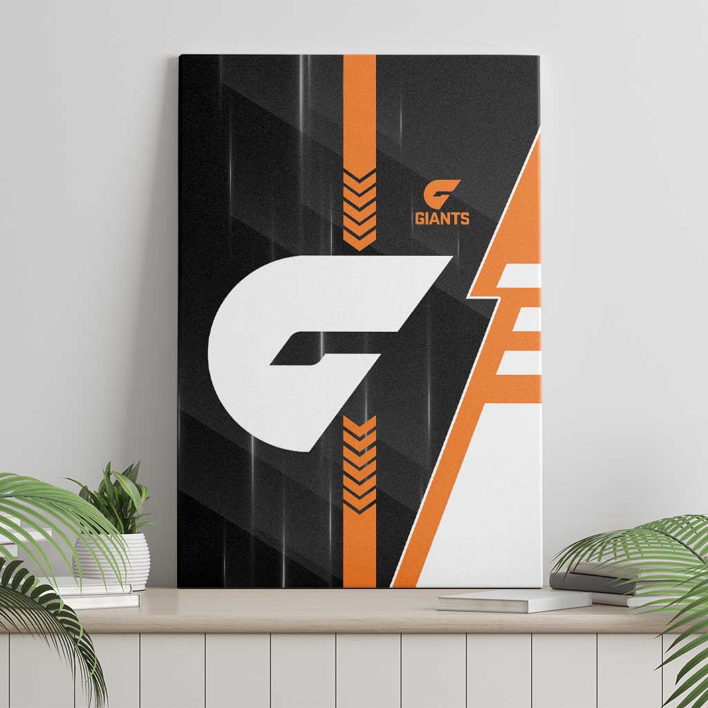 Greater Western Sydney Giants Canvas Wall Art Modern Geometric Sports Graphic Style