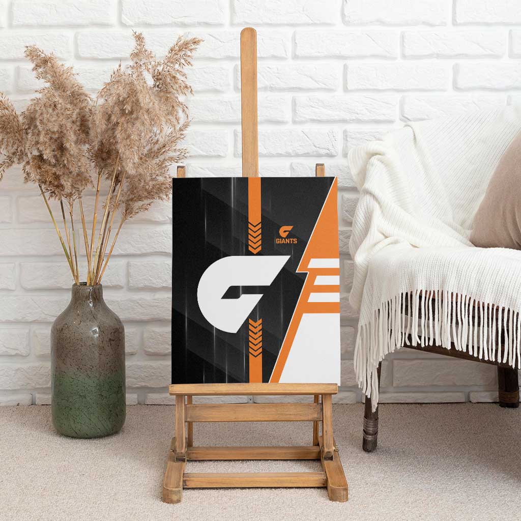 Greater Western Sydney Giants Canvas Wall Art Modern Geometric Sports Graphic Style