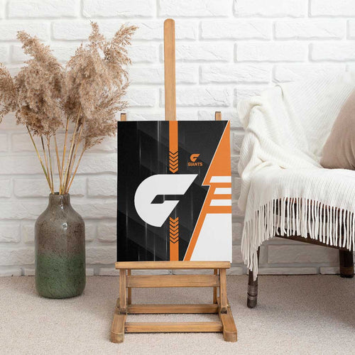 Greater Western Sydney Giants Canvas Wall Art Modern Geometric Sports Graphic Style