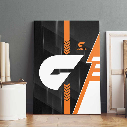 Greater Western Sydney Giants Canvas Wall Art Modern Geometric Sports Graphic Style