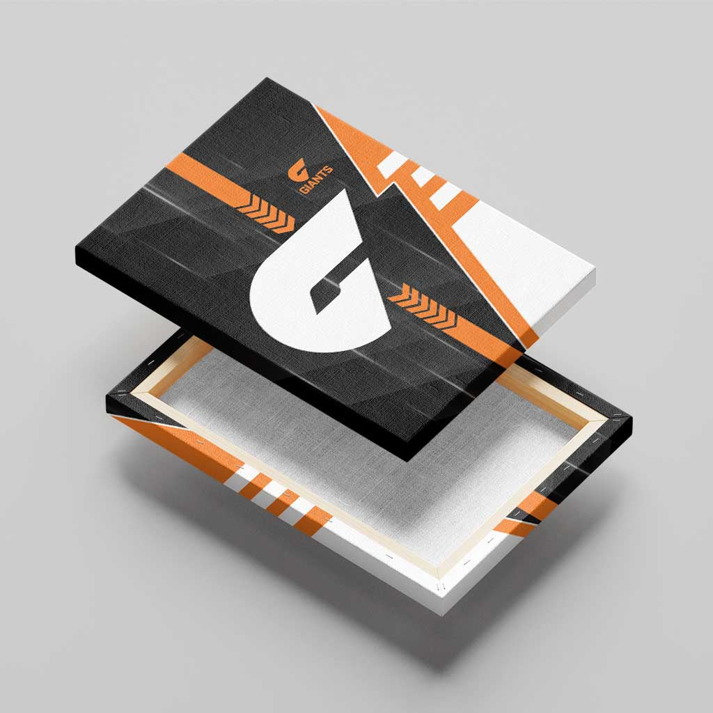 Greater Western Sydney Giants Canvas Wall Art Modern Geometric Sports Graphic Style