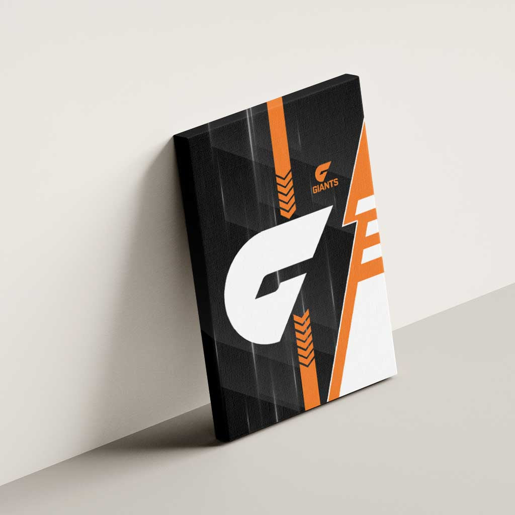 Greater Western Sydney Giants Canvas Wall Art Modern Geometric Sports Graphic Style