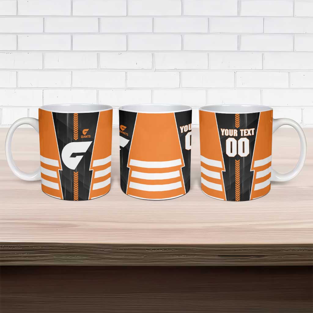 Personalized Greater Western Sydney Giants Ceramic Mug Modern Geometric Sports Graphic Style