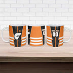 Personalized Greater Western Sydney Giants Ceramic Mug Modern Geometric Sports Graphic Style