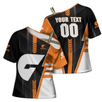 Personalized Greater Western Sydney Giants Cross Shoulder Shirt Modern Geometric Sports Graphic Style
