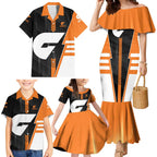 Personalized Greater Western Sydney Giants Family Matching Mermaid Dress and Hawaiian Shirt Modern Geometric Sports Graphic Style
