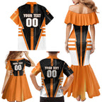 Personalized Greater Western Sydney Giants Family Matching Mermaid Dress and Hawaiian Shirt Modern Geometric Sports Graphic Style