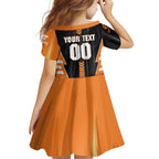 Personalized Greater Western Sydney Giants Family Matching Off The Shoulder Long Sleeve Dress and Hawaiian Shirt Modern Geometric Sports Graphic Style