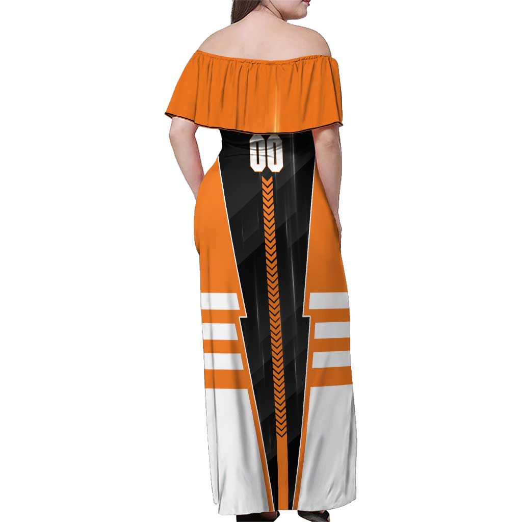 Personalized Greater Western Sydney Giants Family Matching Off Shoulder Maxi Dress and Hawaiian Shirt Modern Geometric Sports Graphic Style