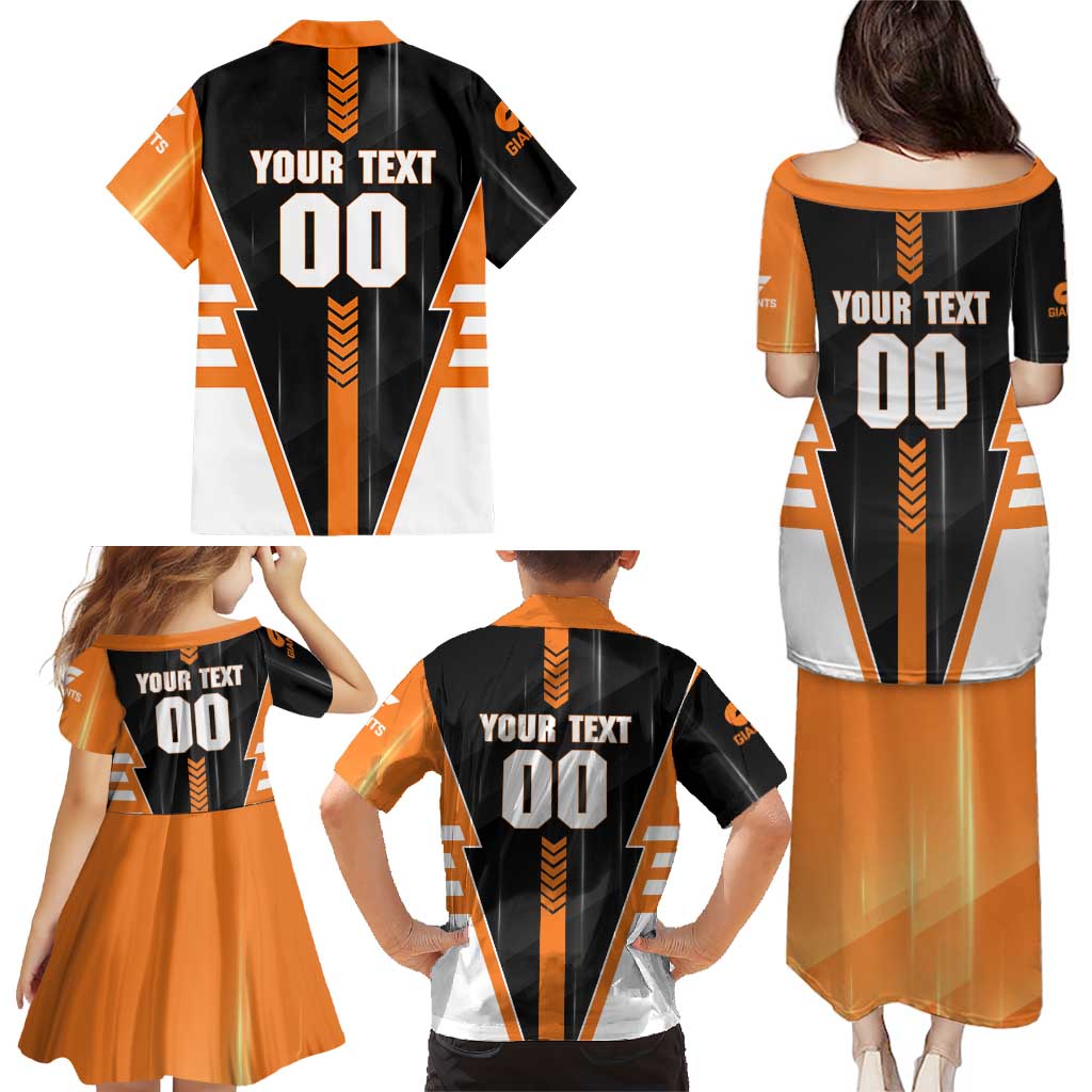 Personalized Greater Western Sydney Giants Family Matching Puletasi and Hawaiian Shirt Modern Geometric Sports Graphic Style