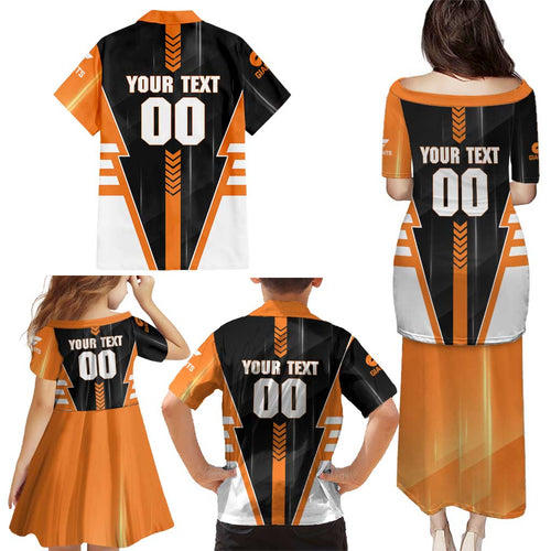 Personalized Greater Western Sydney Giants Family Matching Puletasi and Hawaiian Shirt Modern Geometric Sports Graphic Style
