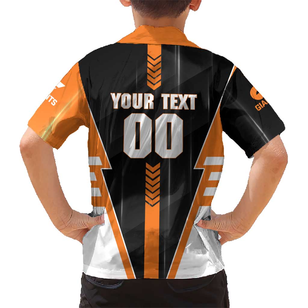Personalized Greater Western Sydney Giants Family Matching Summer Maxi Dress and Hawaiian Shirt Modern Geometric Sports Graphic Style