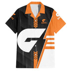 Personalized Greater Western Sydney Giants Family Matching Summer Maxi Dress and Hawaiian Shirt Modern Geometric Sports Graphic Style