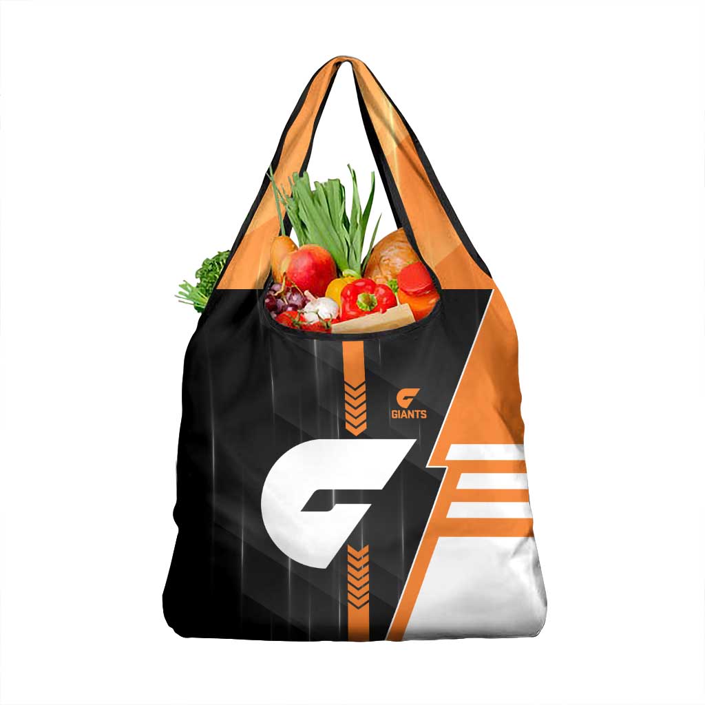 Greater Western Sydney Giants Grocery Bag Modern Geometric Sports Graphic Style