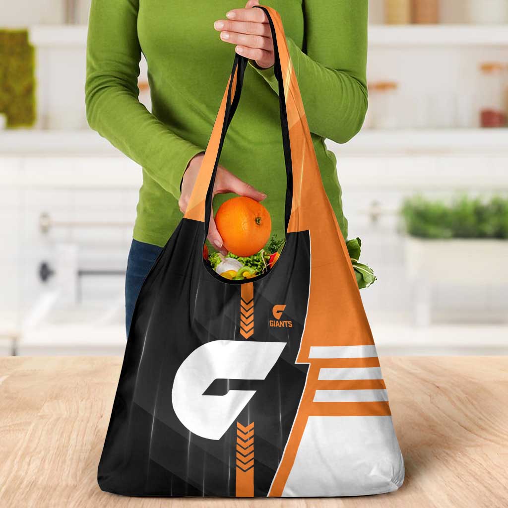 Greater Western Sydney Giants Grocery Bag Modern Geometric Sports Graphic Style