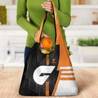 Greater Western Sydney Giants Grocery Bag Modern Geometric Sports Graphic Style