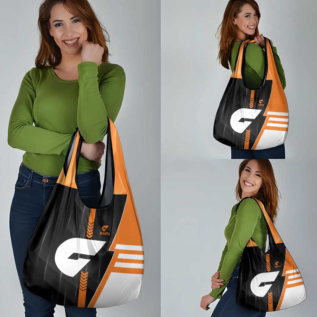 Greater Western Sydney Giants Grocery Bag Modern Geometric Sports Graphic Style