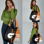 Greater Western Sydney Giants Grocery Bag Modern Geometric Sports Graphic Style