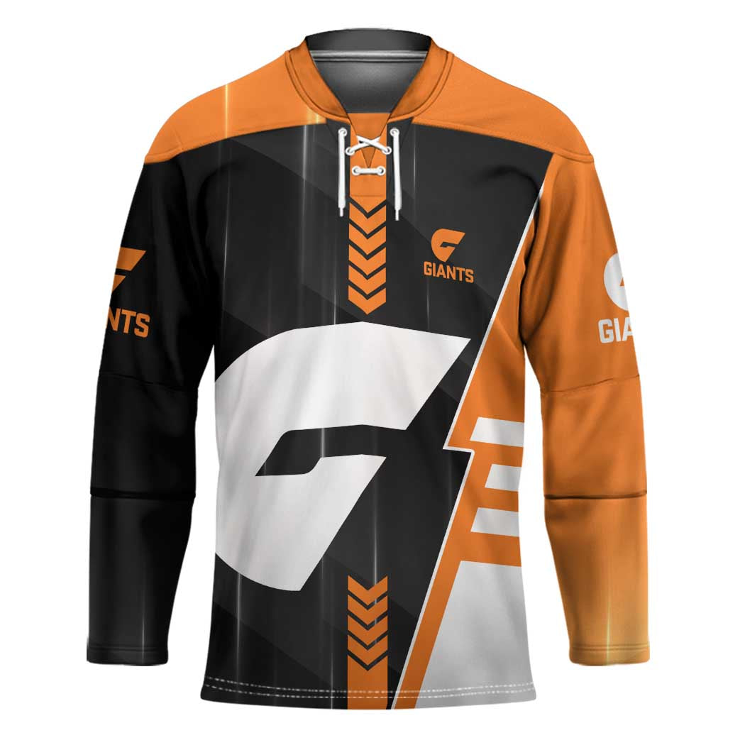 Personalized Greater Western Sydney Giants Hockey Jersey Modern Geometric Sports Graphic Style
