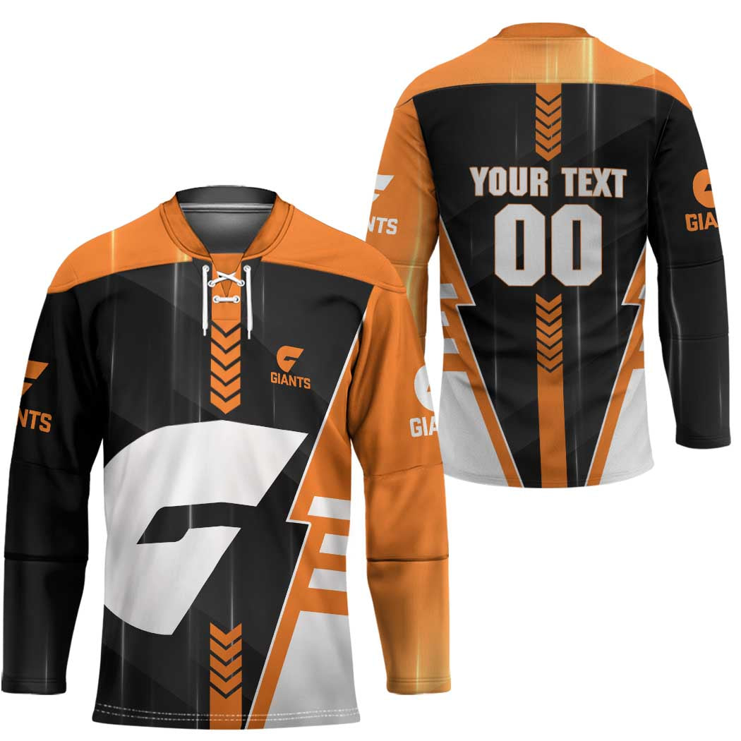 Personalized Greater Western Sydney Giants Hockey Jersey Modern Geometric Sports Graphic Style