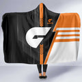 Greater Western Sydney Giants Hooded Blanket Modern Geometric Sports Graphic Style