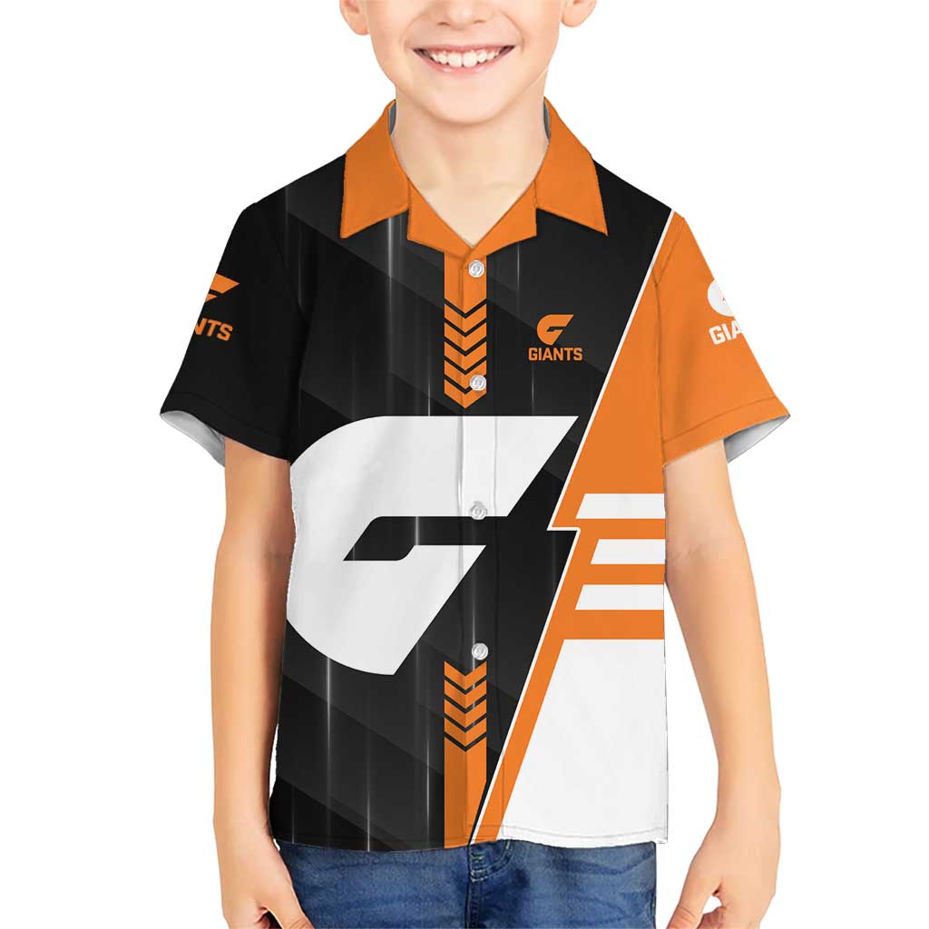 Personalized Greater Western Sydney Giants Kid Hawaiian Shirt Modern Geometric Sports Graphic Style