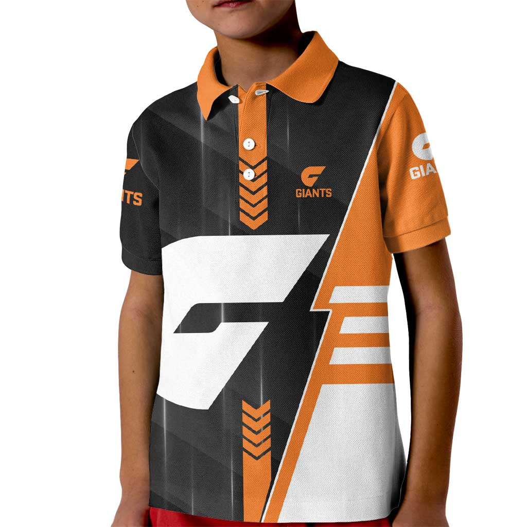 Personalized Greater Western Sydney Giants Kid Polo Shirt Modern Geometric Sports Graphic Style