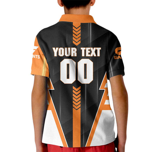 Personalized Greater Western Sydney Giants Kid Polo Shirt Modern Geometric Sports Graphic Style