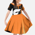 Personalized Greater Western Sydney Giants Kid Short Sleeve Dress Modern Geometric Sports Graphic Style