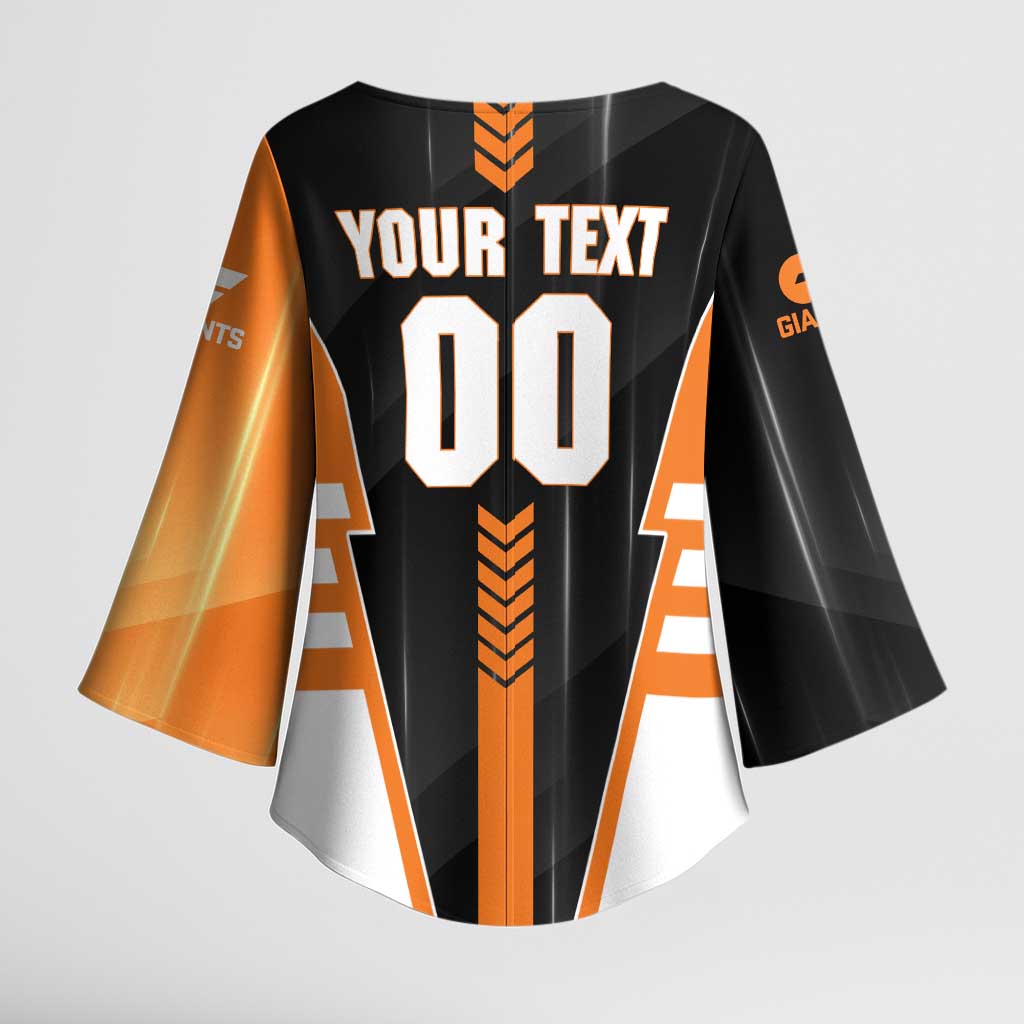 Personalized Greater Western Sydney Giants Kimono Sleeve Blouse Modern Geometric Sports Graphic Style