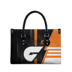 Greater Western Sydney Giants Leather Bag Modern Geometric Sports Graphic Style