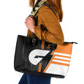 Greater Western Sydney Giants Leather Tote Bag Modern Geometric Sports Graphic Style