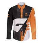 Personalized Greater Western Sydney Giants Long Sleeve Button Shirt Modern Geometric Sports Graphic Style