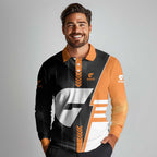 Personalized Greater Western Sydney Giants Long Sleeve Polo Shirt Modern Geometric Sports Graphic Style