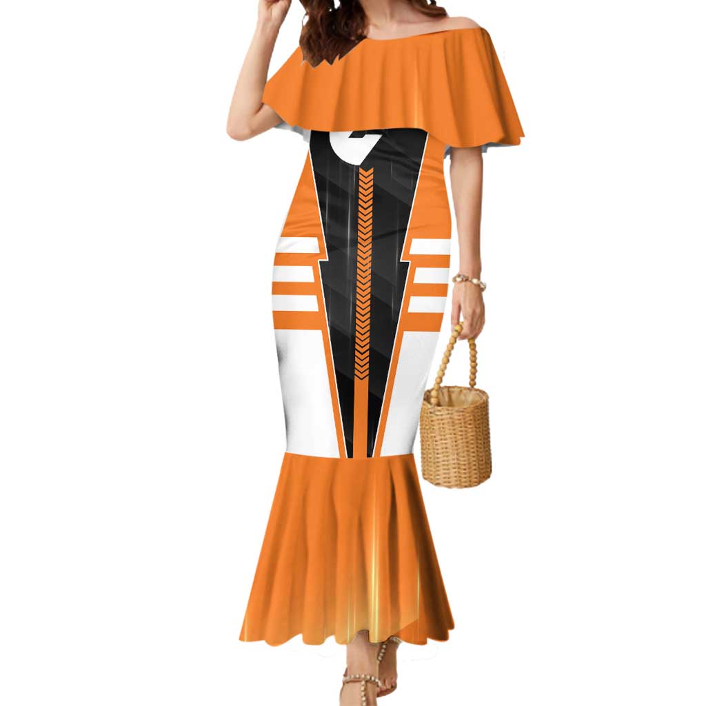 Personalized Greater Western Sydney Giants Mermaid Dress Modern Geometric Sports Graphic Style
