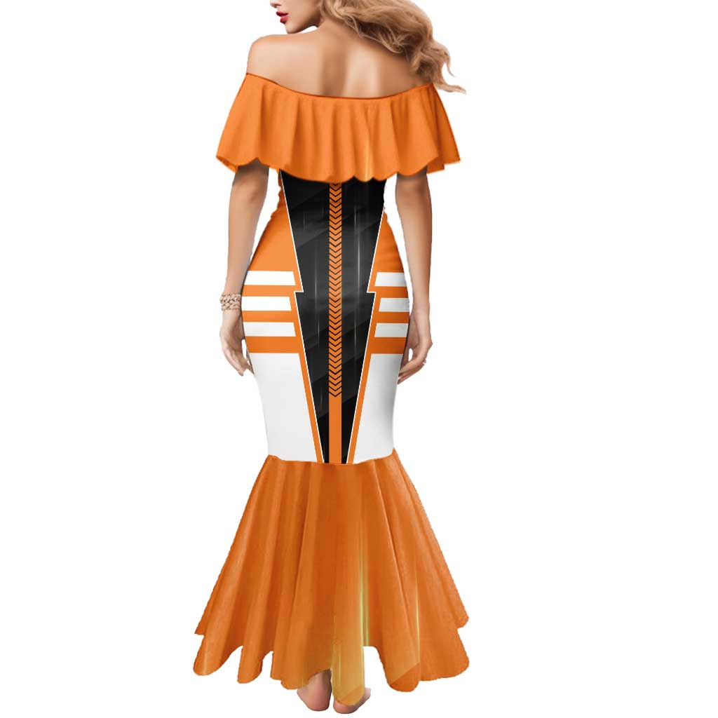 Personalized Greater Western Sydney Giants Mermaid Dress Modern Geometric Sports Graphic Style