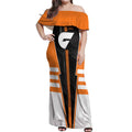 Personalized Greater Western Sydney Giants Off Shoulder Maxi Dress Modern Geometric Sports Graphic Style