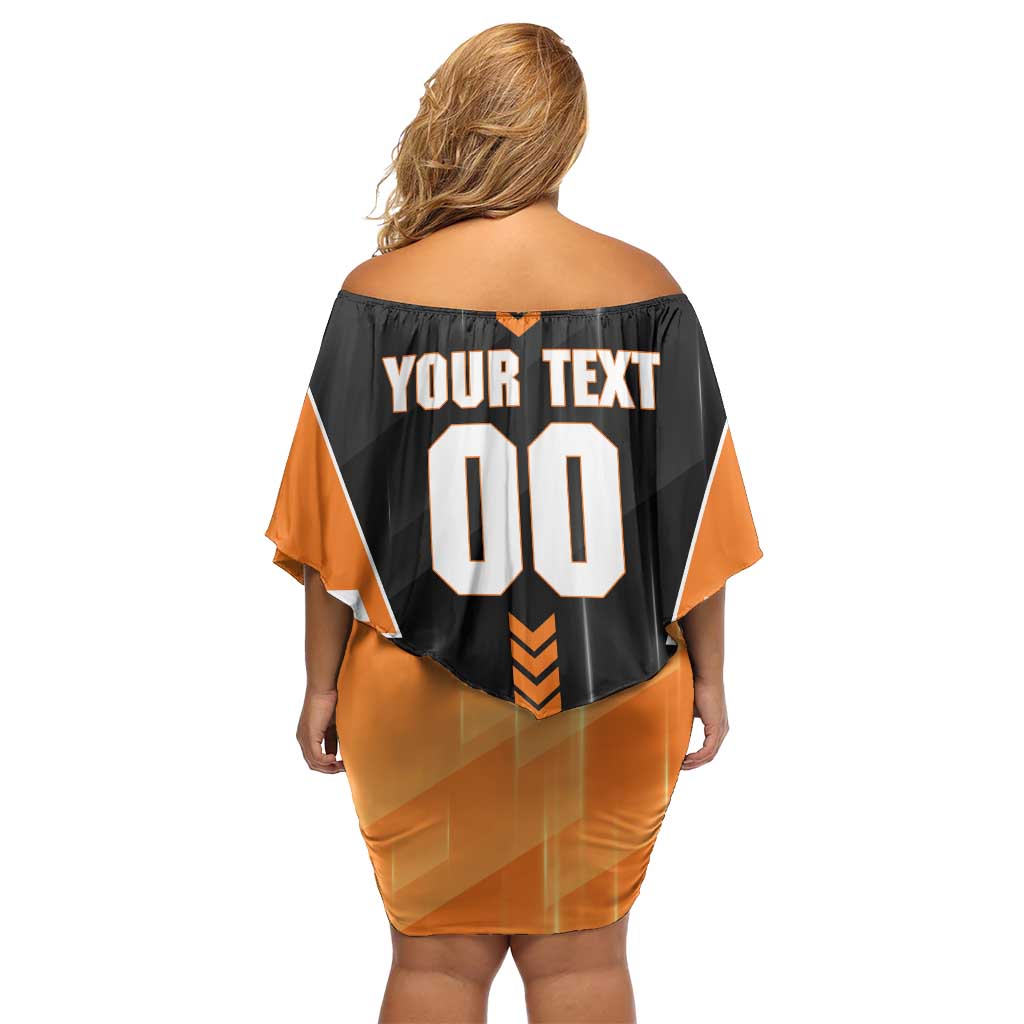 Personalized Greater Western Sydney Giants Off Shoulder Short Dress Modern Geometric Sports Graphic Style