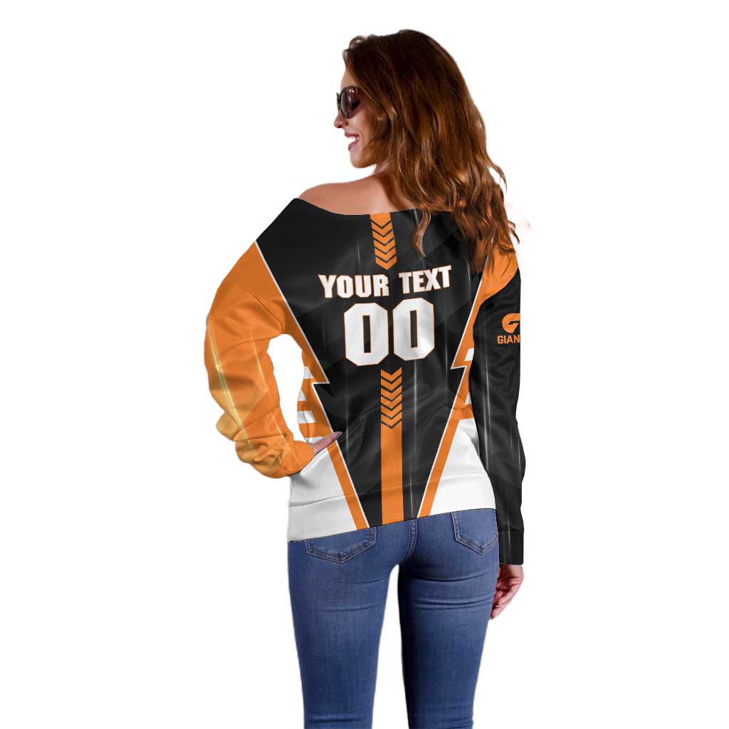 Personalized Greater Western Sydney Giants Off Shoulder Sweater Modern Geometric Sports Graphic Style